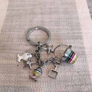 Coach Beach bucket key chain New